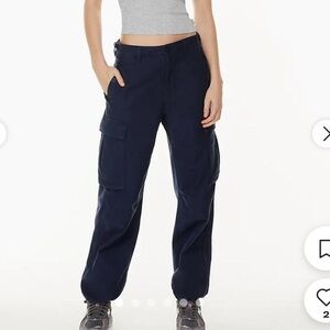 TNA Blue Relaxed Fit cargo Trousers